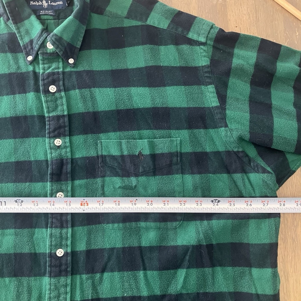 Vintage Polo Ralph Lauren Big Shirt Mens XL Buffalo Check Flannel Utility Gorp - Picture 6 of 8